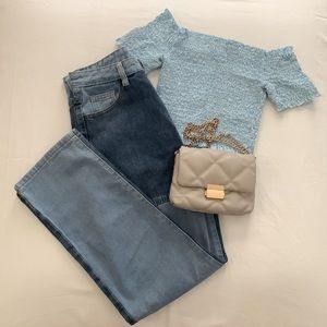 Super Cool Eco Two-Tone Boyfriend Jeans